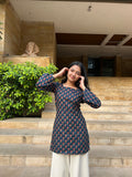 Midnight Bloom Kurti