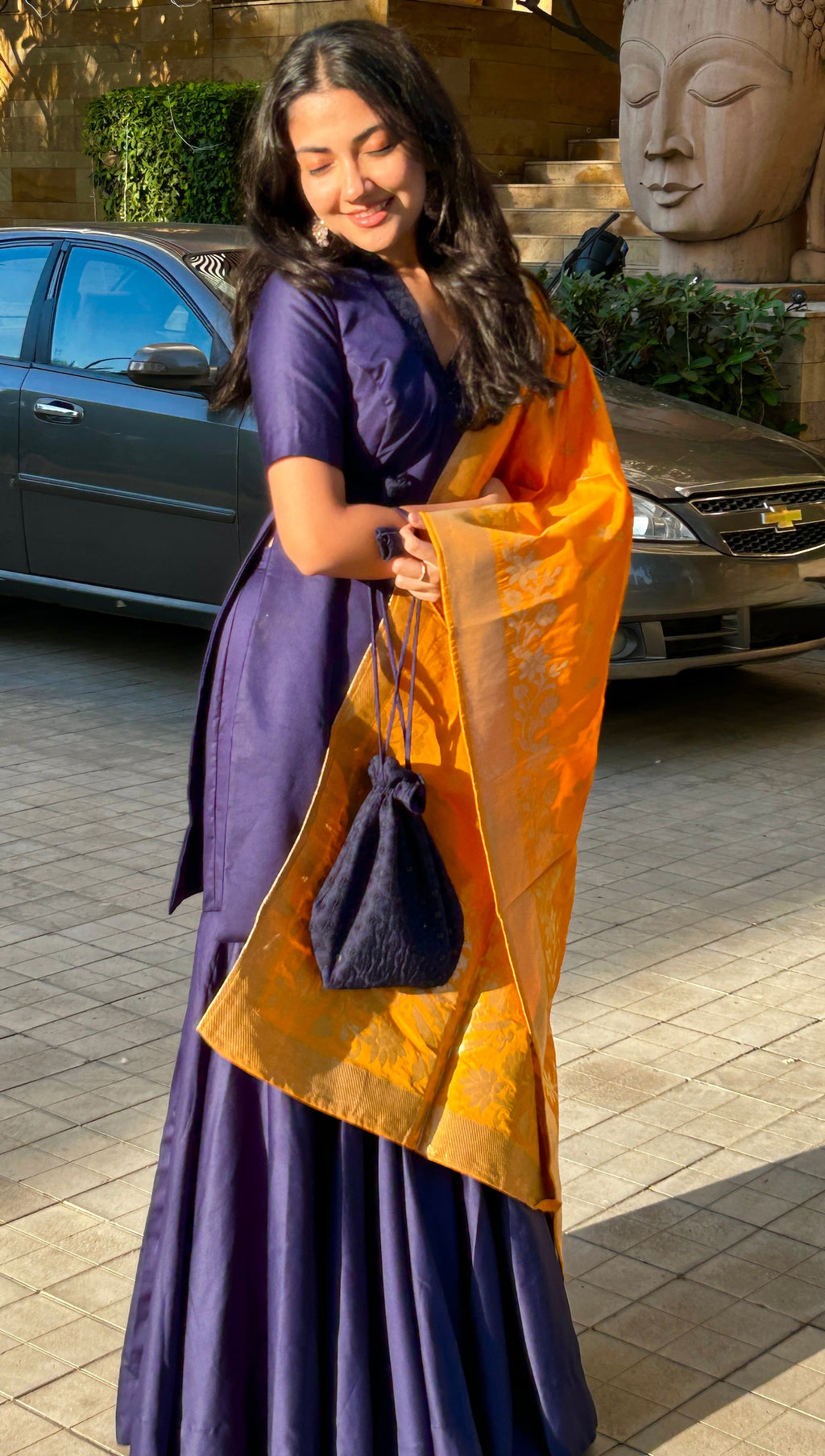 Sapphire Heritage Sharara Set