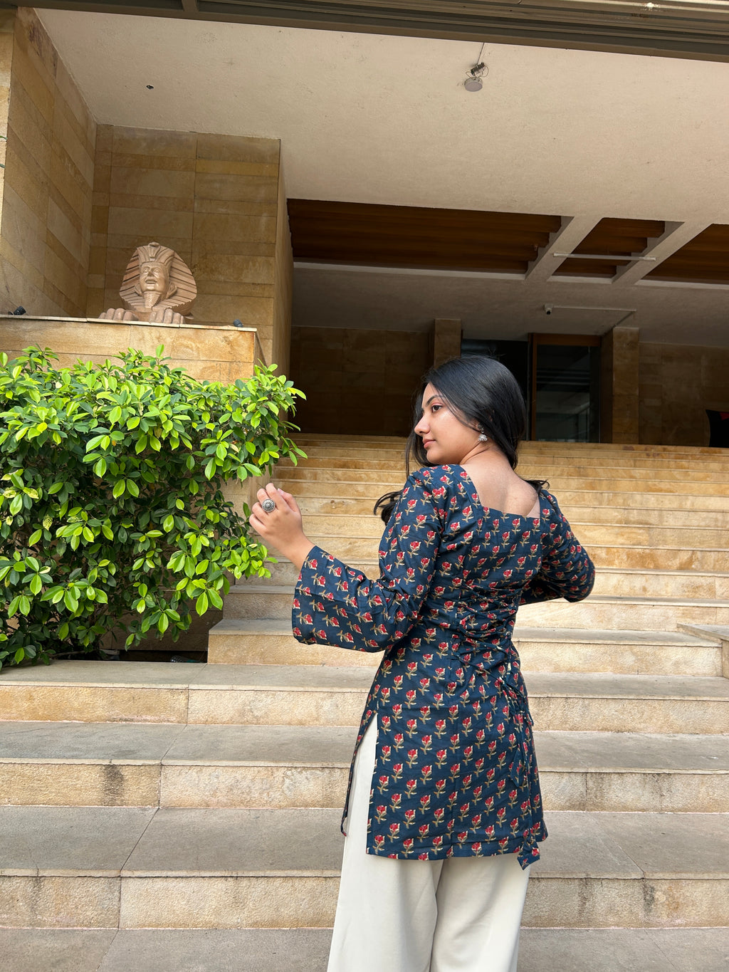 Midnight Bloom Kurti