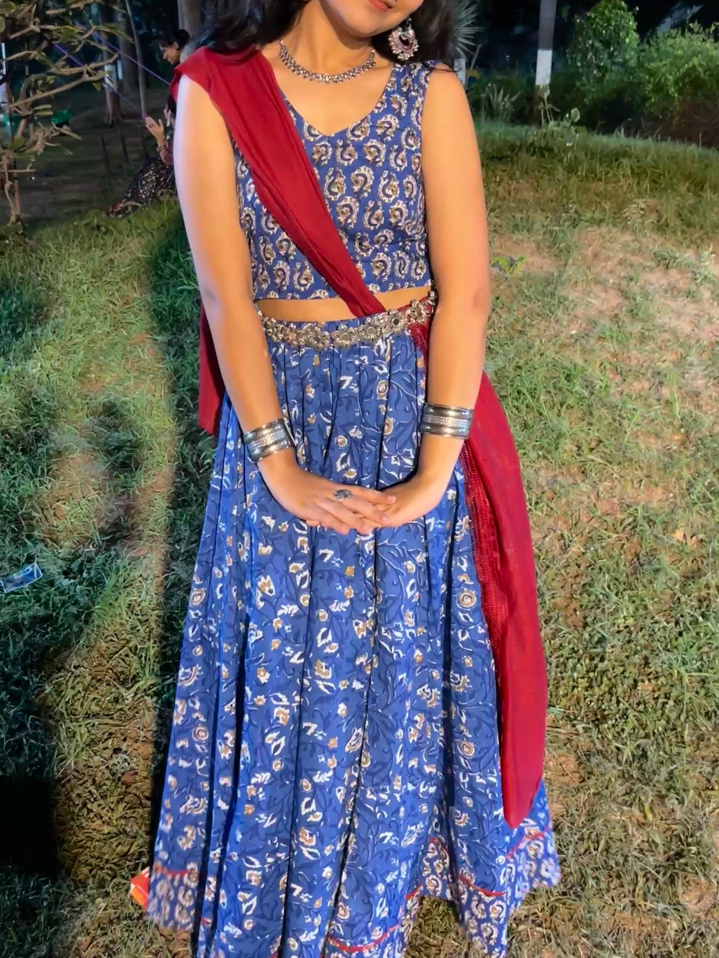 Ruhani Blue Lehenga Set