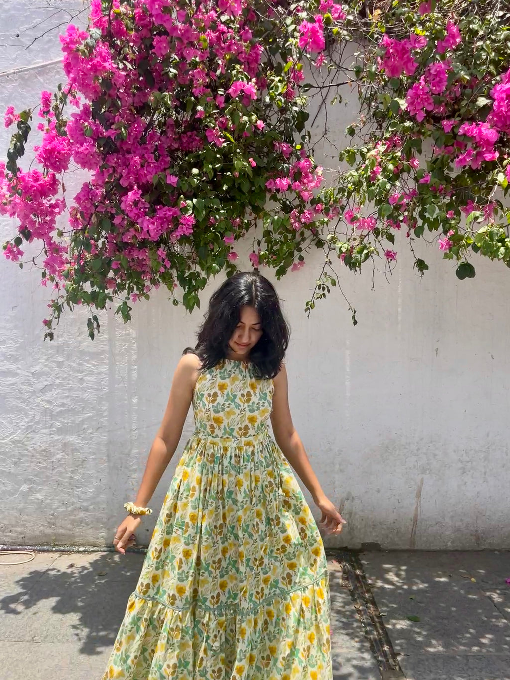 Sunburst Halter Dress