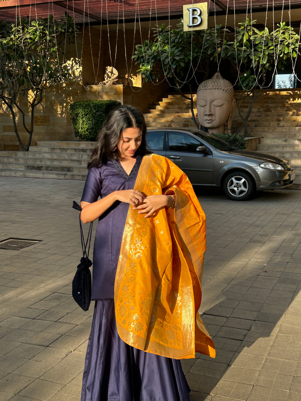 Sapphire Heritage Sharara Set
